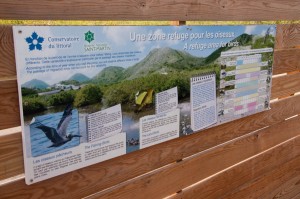 Interpretive sign at Etang de la Barriere