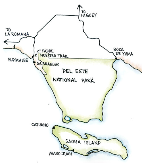 Del Este National Park (Map by Dana Gardner)