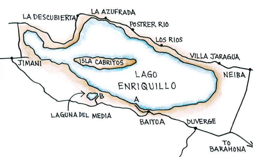 Lago Enriquillo (Map by Dana Gardner)