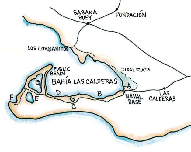 Bahía las Calderas (Map by Dana Gardner)