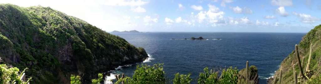 View from the overlook at the top of Little Tobago 